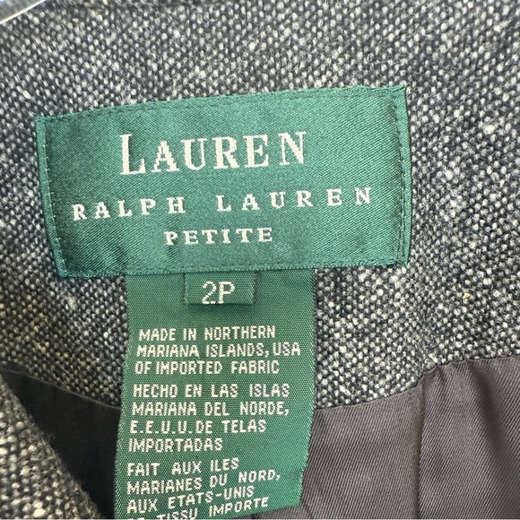 Lauren Ralph Lauren 2P Black & White Tweed Business Casual Moto Jacket — EUC - Picture 3 of 14